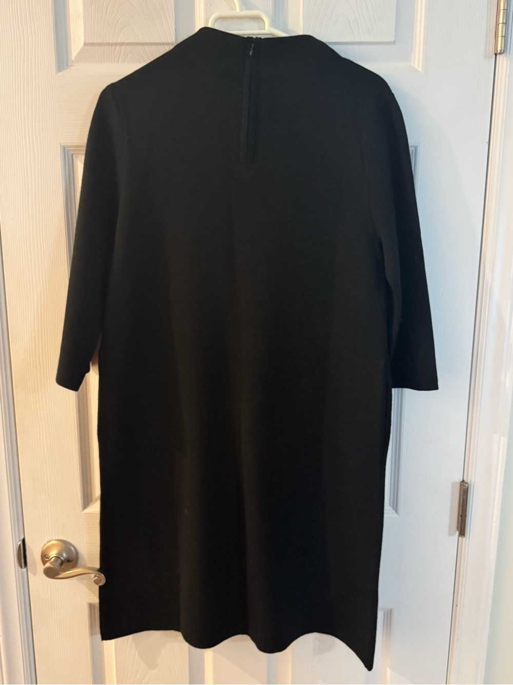 Frances Valentine Black Long-Sleeve Dress with Red & White Floral Appliqué - Picture 2 of 4
